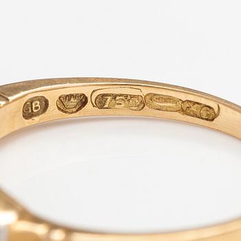 Georg Buchert, An 18K gold ring with old-cut diamonds ca. 0.34 ct in total. Helsinki 1951.