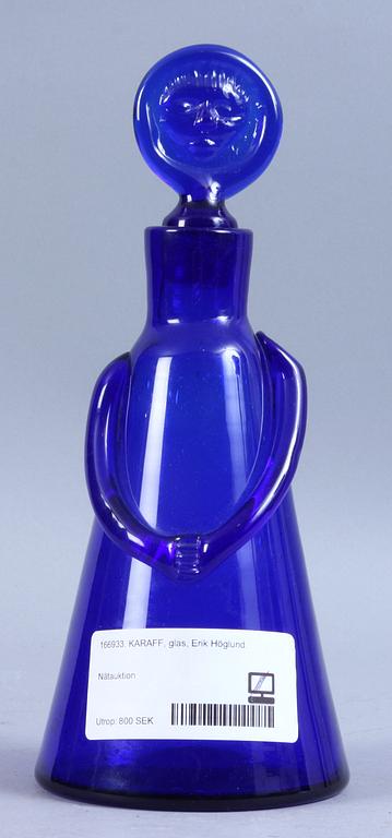 KARAFF, glas, Erik Höglund, Boda, 1950-tal.