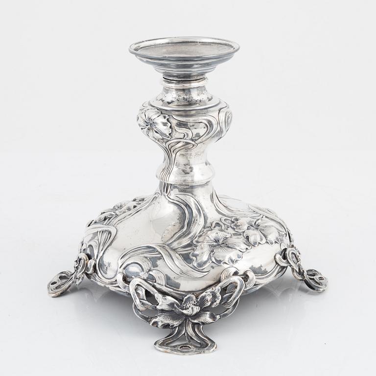 An Austro-Hungarian Art Nouveau Silver Candlestick, Vienna circa 1900.