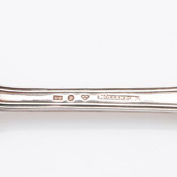 Gustaf Möllenborg, Cutlery, 6 + 6, silver, Stockholm 1836.