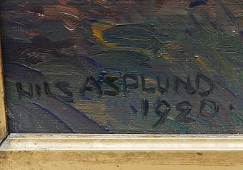 NILS ASPLUND, olja på duk, signerad 1920.