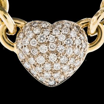 COLLIER, 18 k guld med briljantslipade diamanter ca 1,00 ct. Vikt ca 33 g.