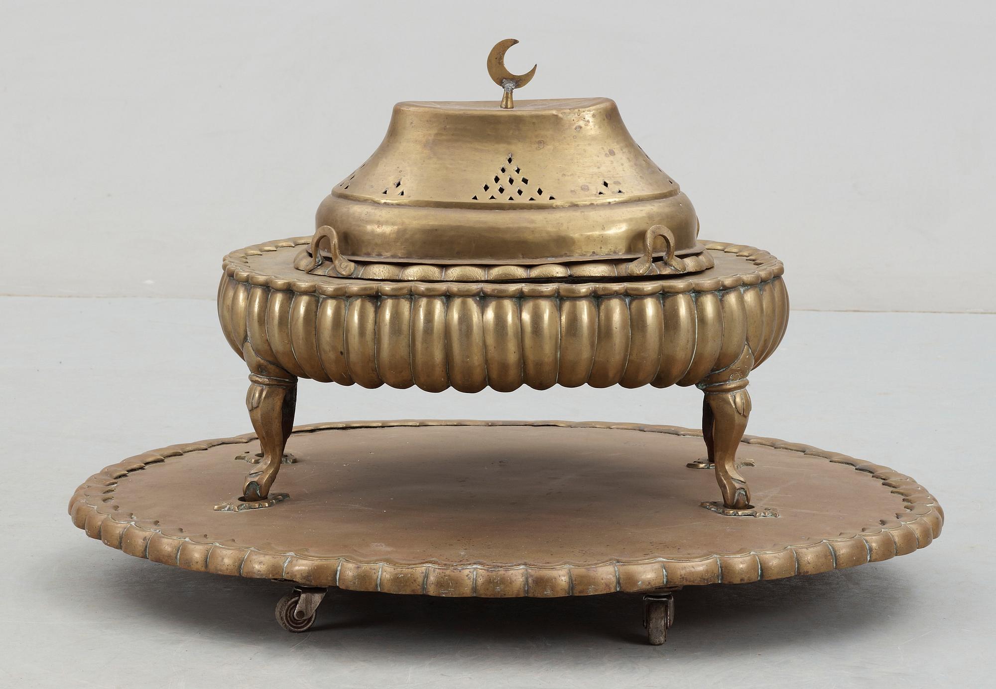 KOLBEHÅLLARE, mässing, orientaliskt, 1800/1900-tal.