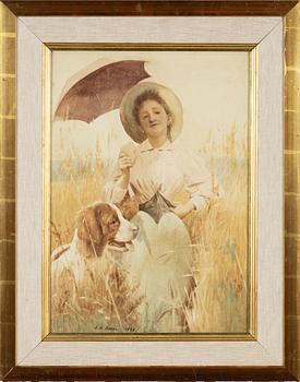 Alexander Mark Rossi, attributed to, watercolour, signed and dated 1896.