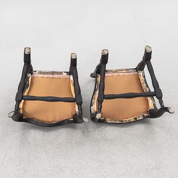 A pair of rococo chairs, mid 18th century.