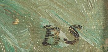 Birger Simonsson, oil on panel, signed BS.