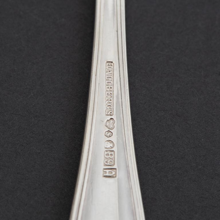 A silver cutlery, CG Hallberg, 'Kungsholm'. (109 pc).