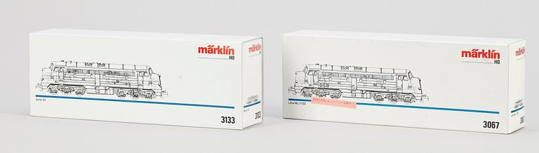 PARTI LOK, 2 st, Märklin H0 3067 samt 3133, 1900-talets andra hälft.