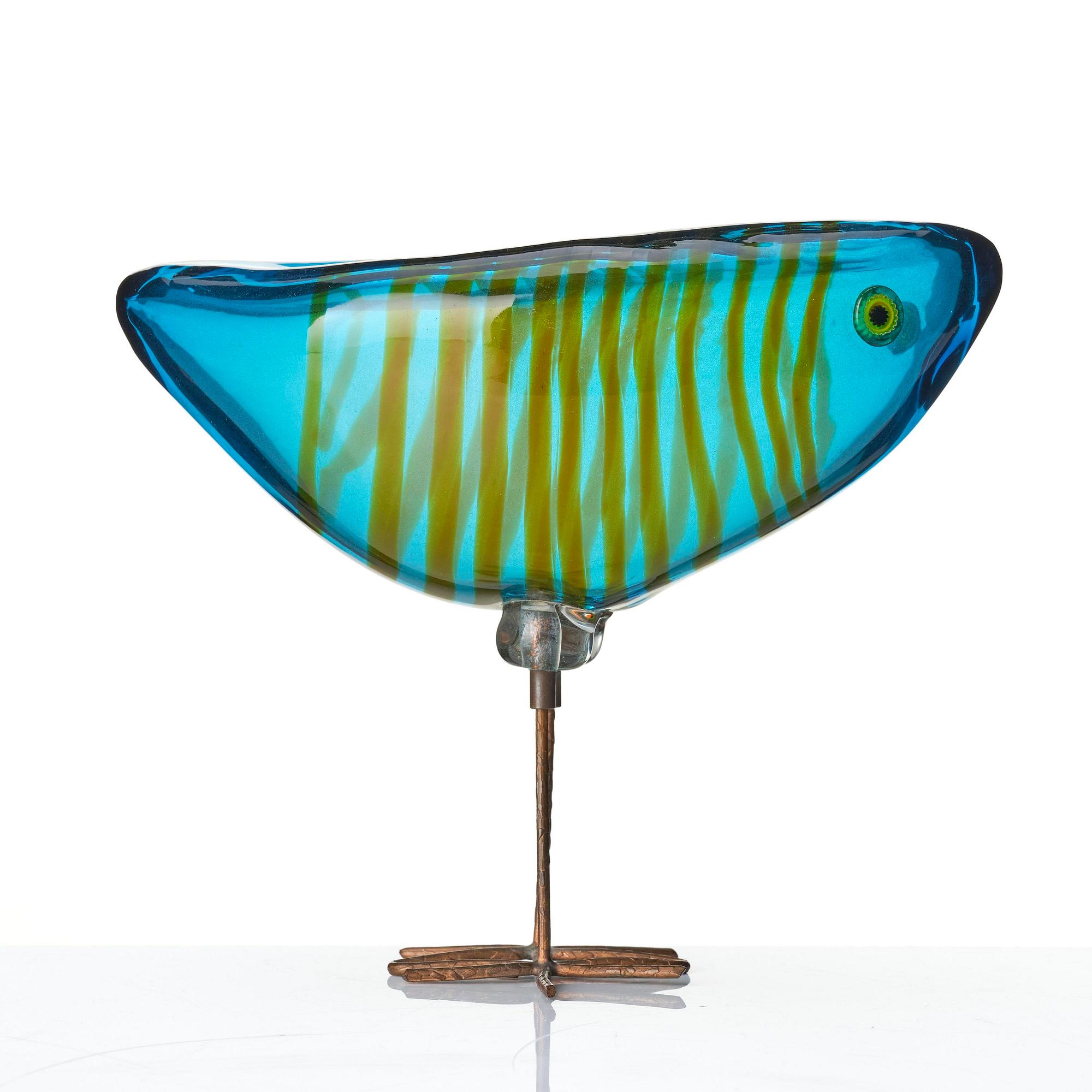 Alessandro Pianon, a "Pulcino" glass sculpture of a bird, Vistosi, Italy, 1960s.