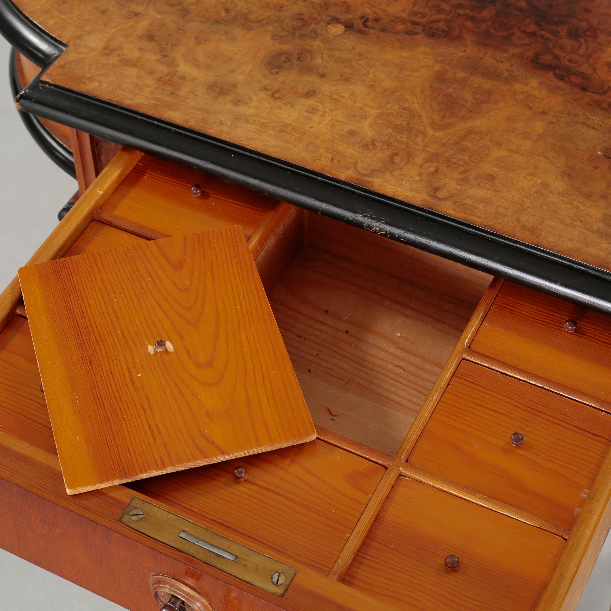 A sewing table, late 19th century.