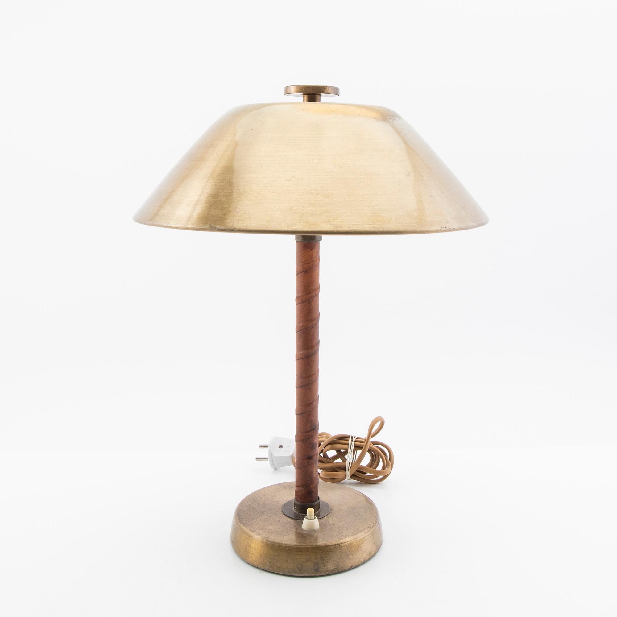 Einar Bäckströms Metallvarufabrik, Table lamp, model "5014", Malmö, 1940s.