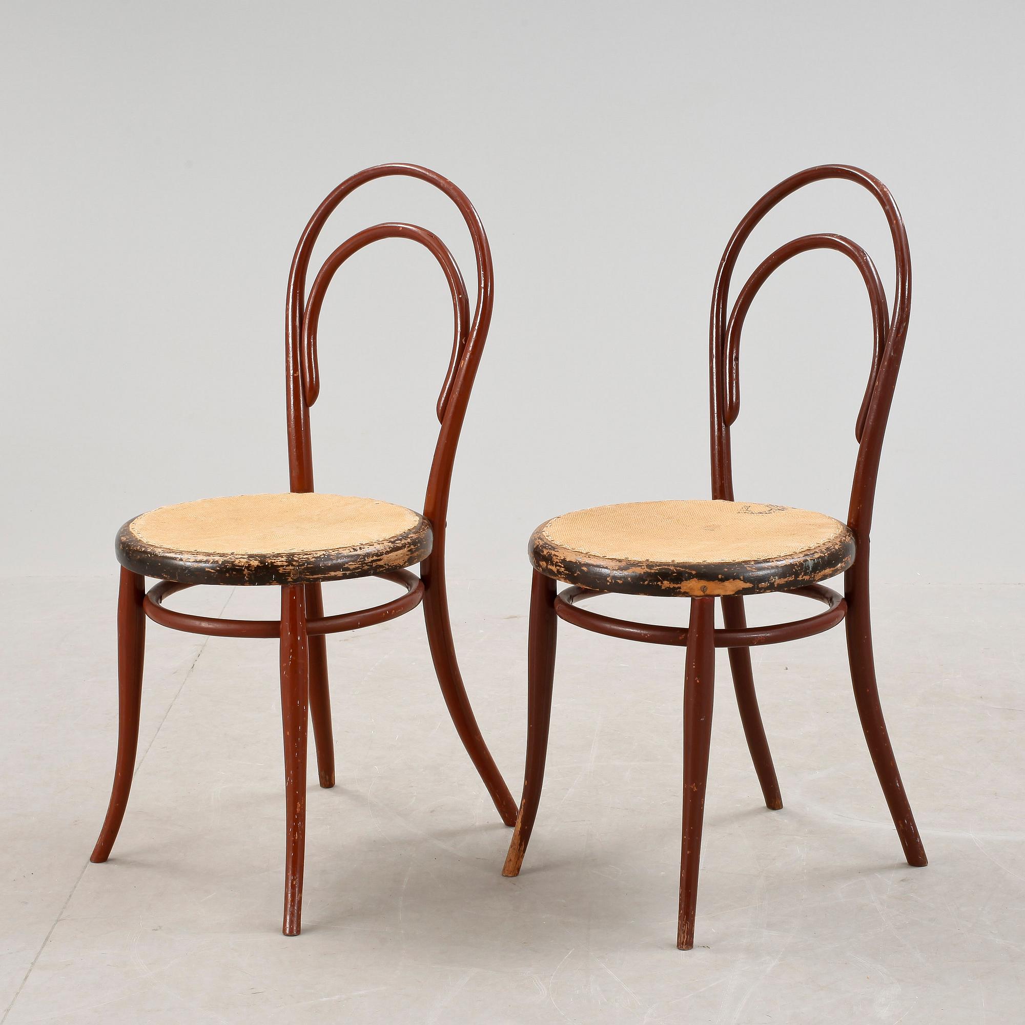 STOLAR, 1 par, Thonet, sent 1800-/tidigt 1900-tal.