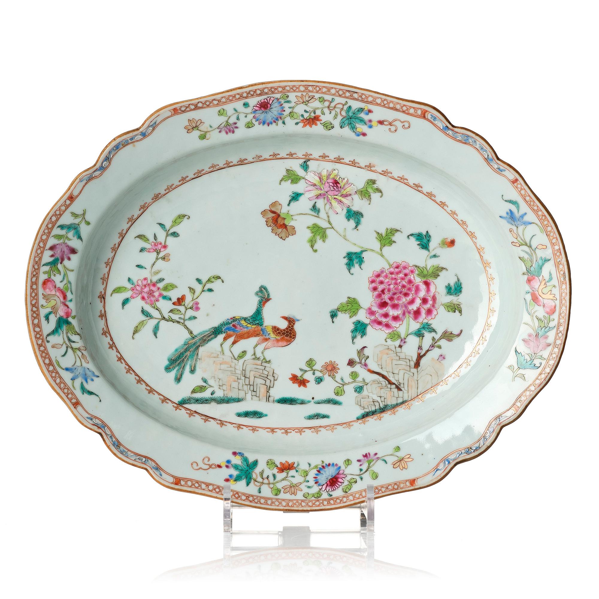 Terrinfat, kompaniporslin. Qingdynastin, Qianlong (1736-95).