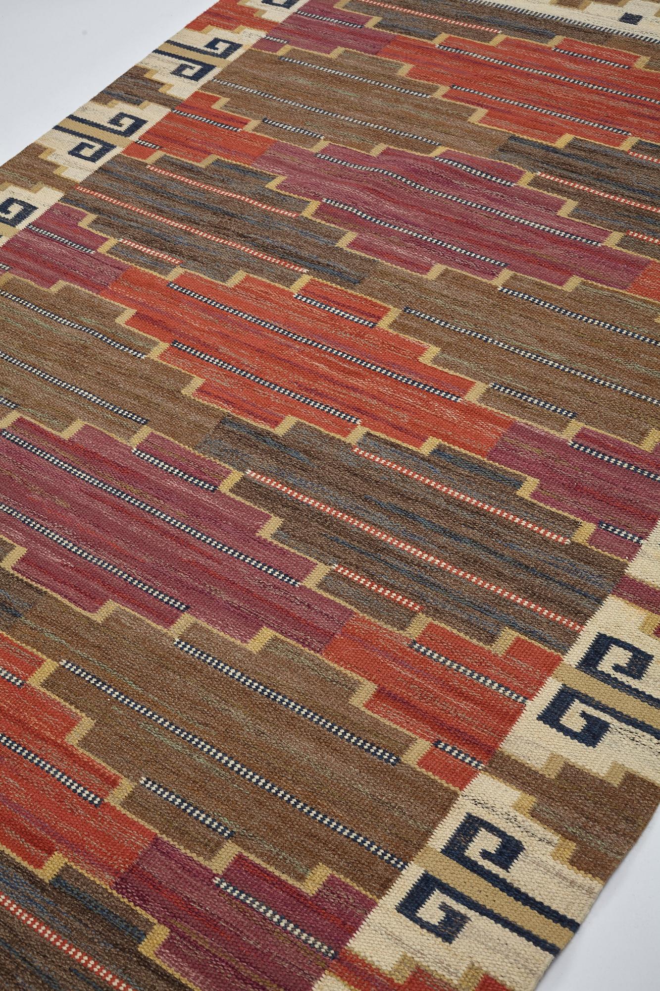 Märta Måås-Fjetterström, matta, "Bruna heden", rölakan, ca 238,5-241 x 168-172 cm, signerad AB MMF.
