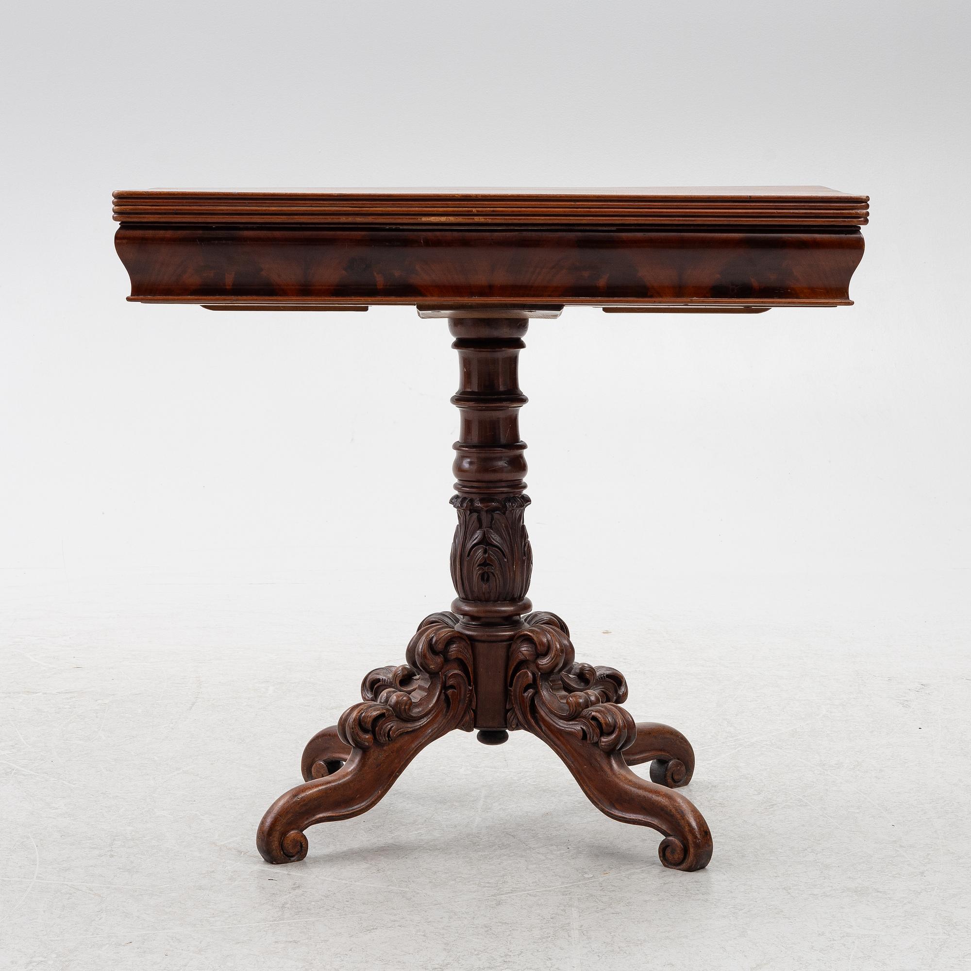 A games table, late 19th century.