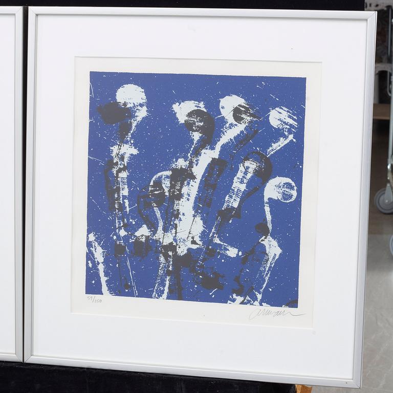 FERNANDEZ ARMAN, färglitografier 2 st, signerade och numrerade 36/150 o 59/150.