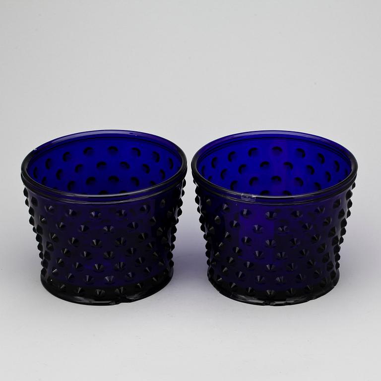 YTTERFODER, ett par, glas "Hortus", Svenskt Tenn, design Josef Frank.