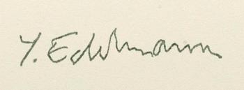 YRJÖ EDELMANN, färglitografi, stämpelsignerad och numrerad HC.