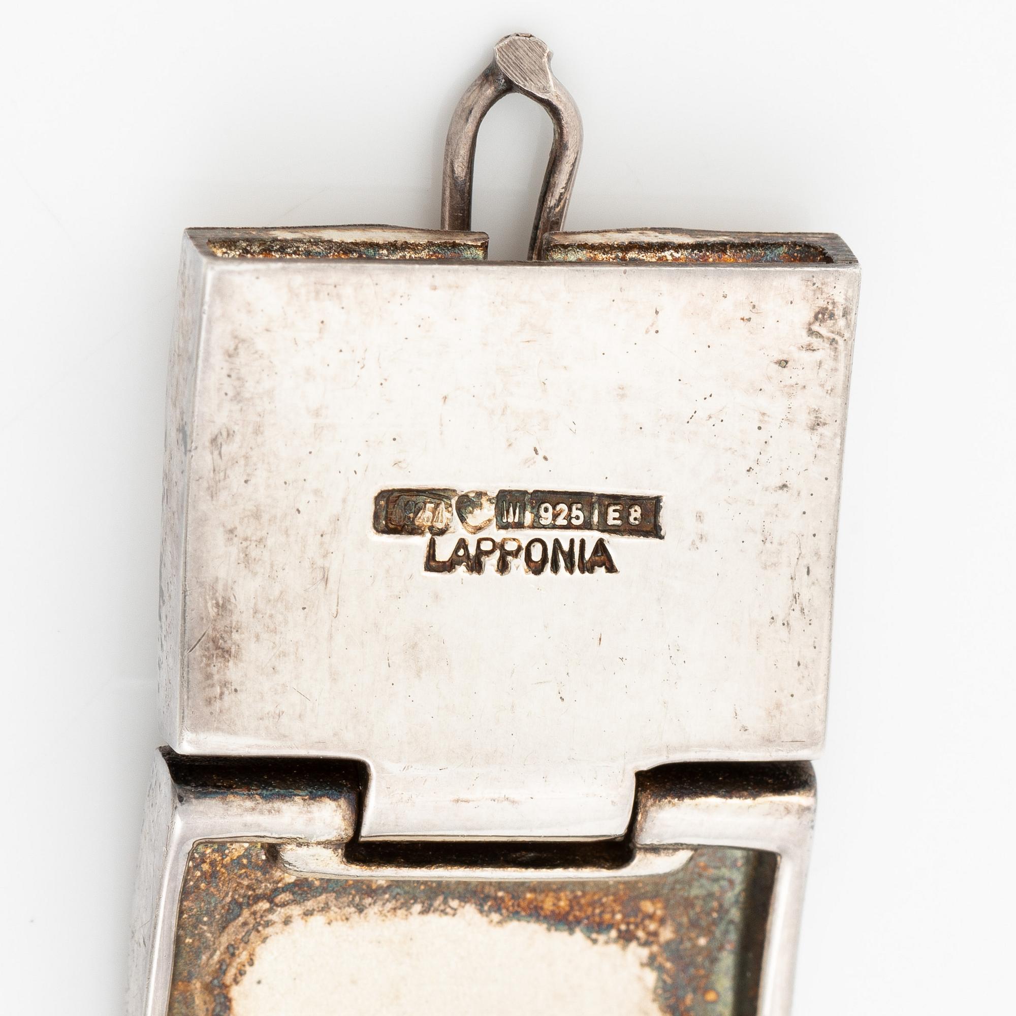 Lapponia, wristwatch, sterling silver, Finland 1982.