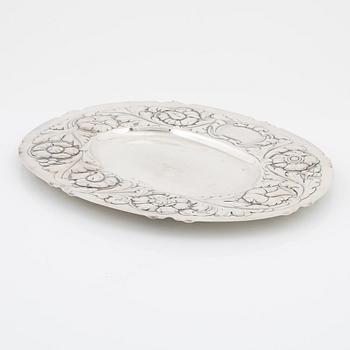 Presenterfat, silver, barockstil, GAB, Stockholm 1951.