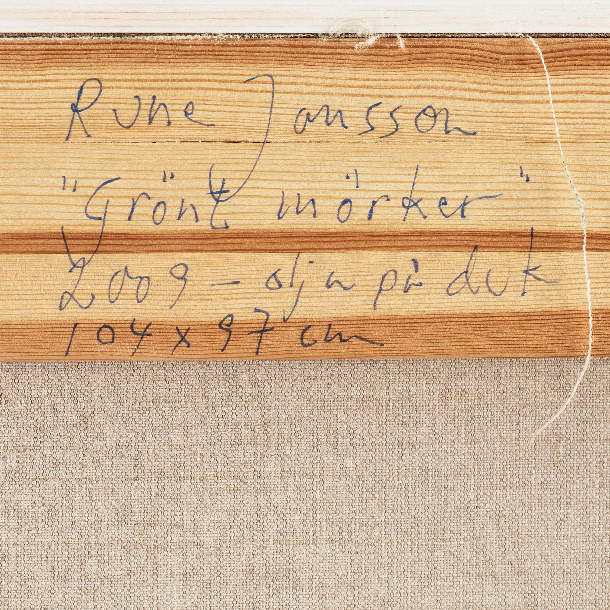 RUNE JANSSON, oil on canvas, signed and dated 2009.
