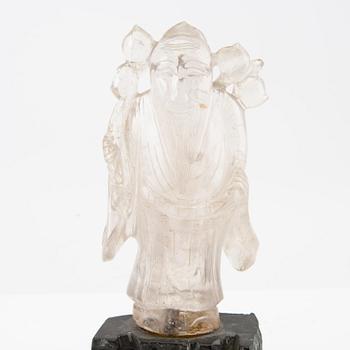 Sculpture, China, 20th century, stone and rock crystal.