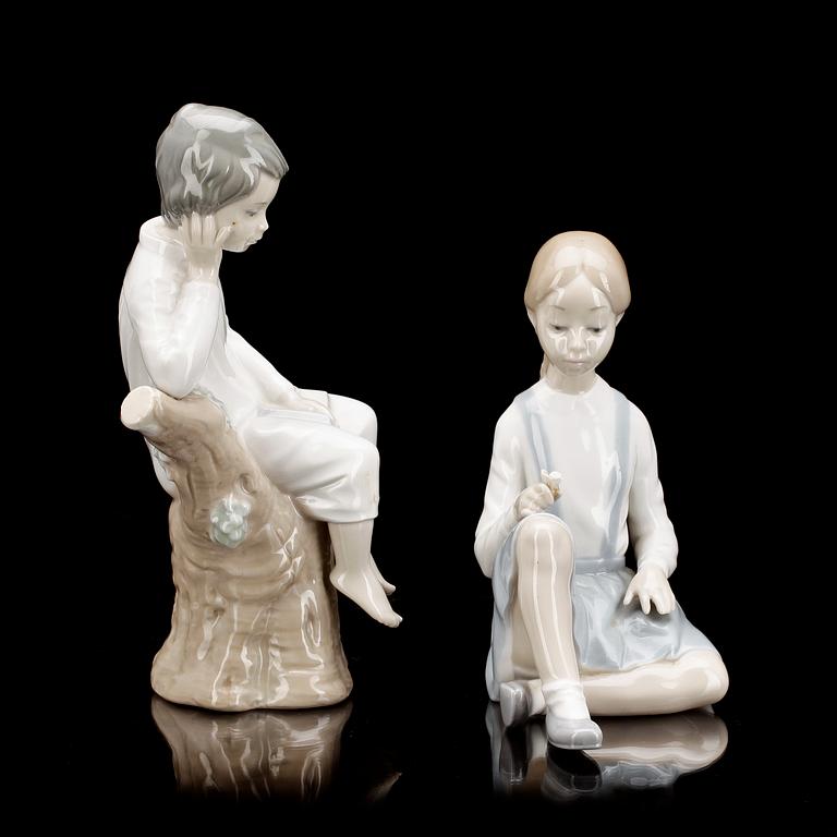 FIGURINER, 2 st, porslin, Lladro.