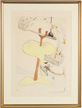 Salvador Dalí, torrnål kolorerad med stencil, 1975, signerad 33/300.