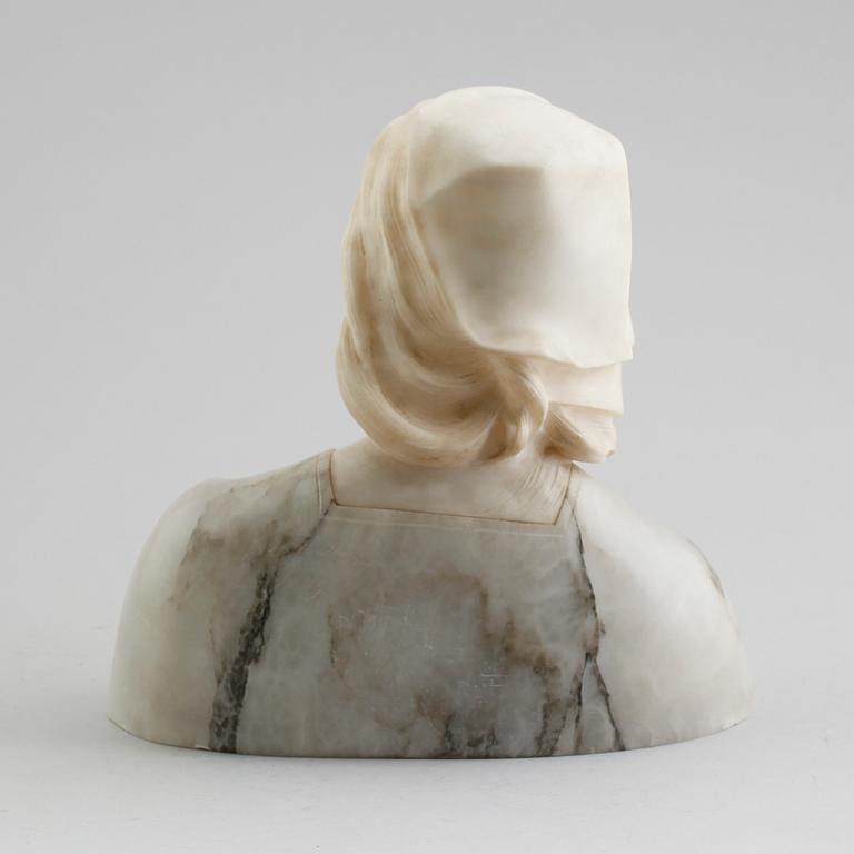SKULPTUR, alabaster, Italien, 1900-tal.