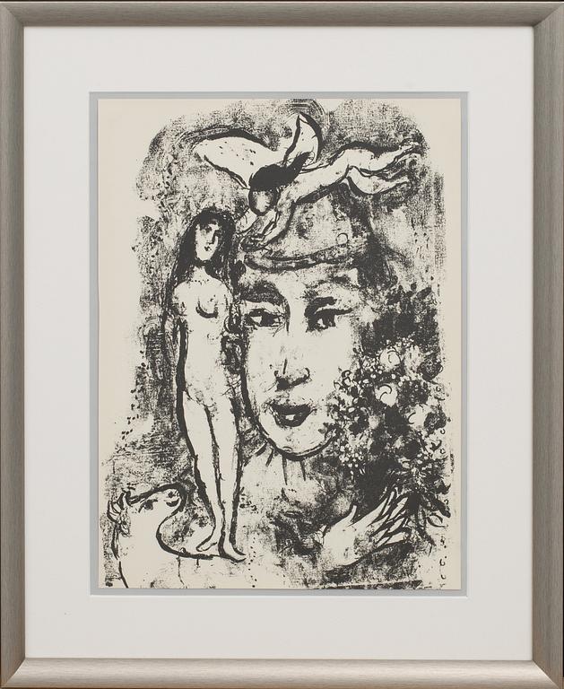 MARC CHAGALL, lithographe, unsigned, from Derrière le Miroir no 147, 1964.