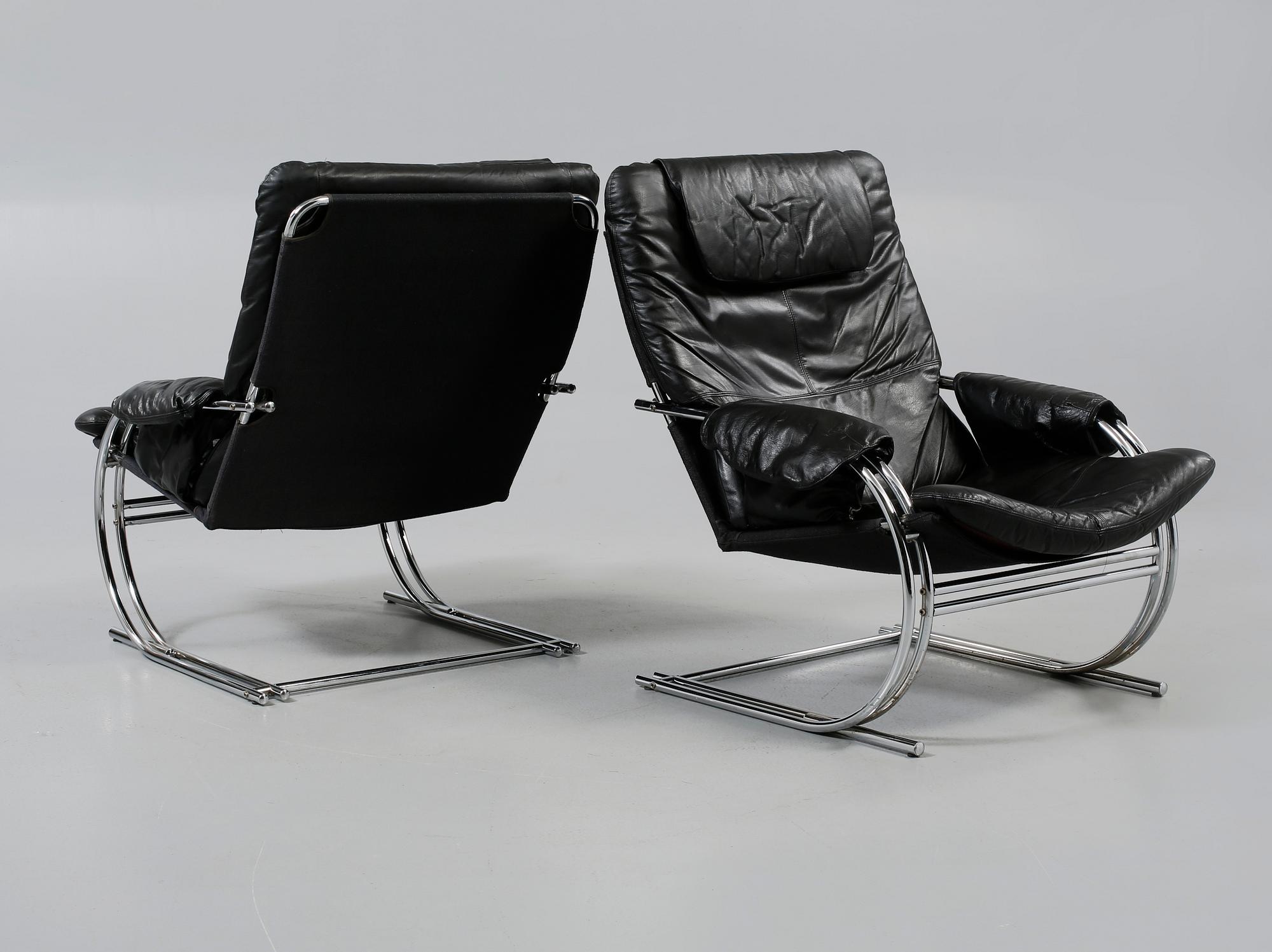 FÅTÖLJER, ett par, 1900-talets andra hälft.