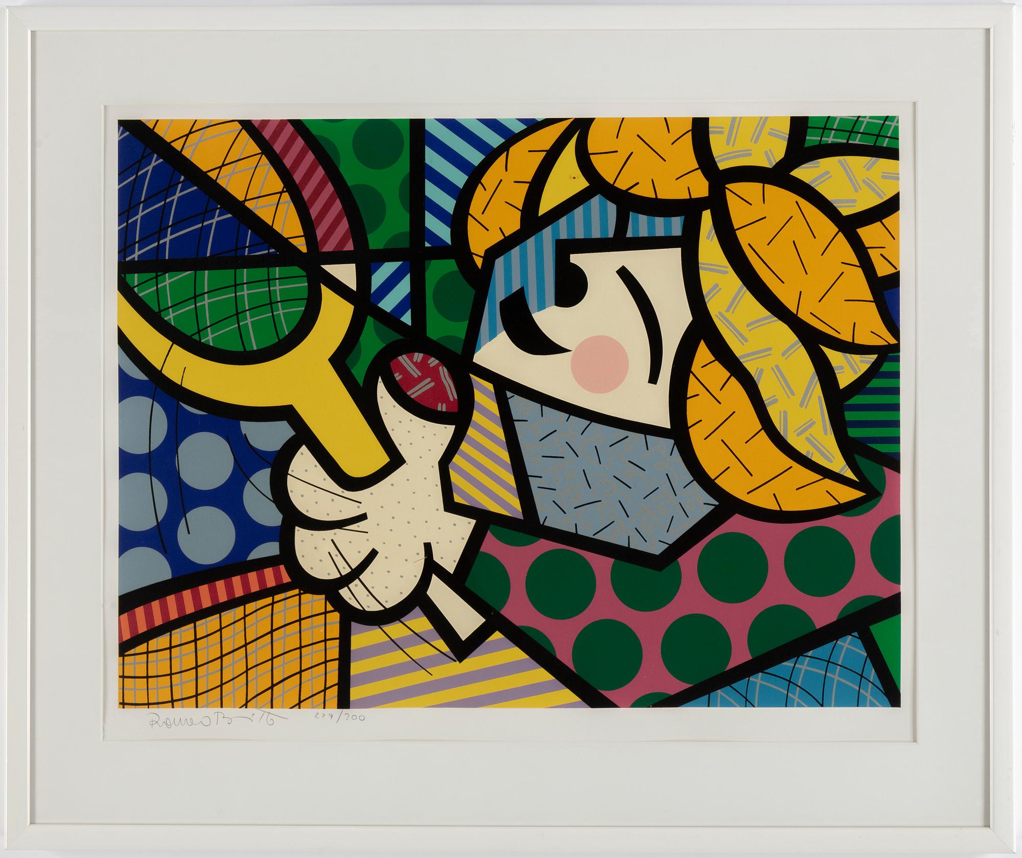 ROMERO BRITTO, silkscreen, 1984, signed in pencil and numbered 229/300.