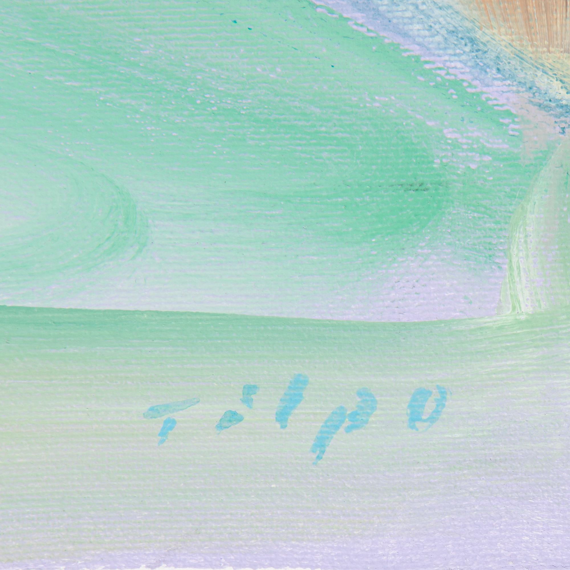 FRULS TILPO, duk, signerad Fruls Tilpo och daterad 2005 på spännramen.