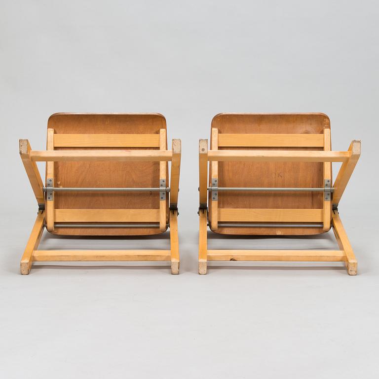 Six 1960s folding chairs for SOK Vaajakosken tehtaat.