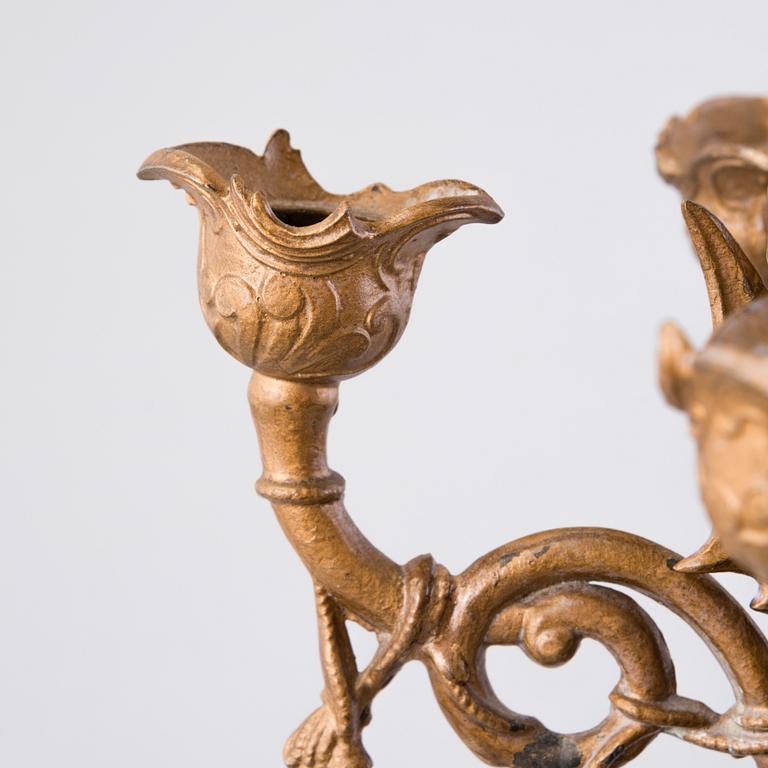 KANDELABER, kopparmetallegering, 1800-talets slut.