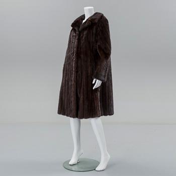 A Mink fur coat from A.C. Bang, Copenhagen, circa size 38.