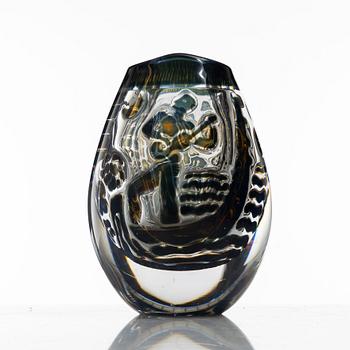 Edvin Öhrström, an Ariel glass vase "The Girl and the Gondolier", Orrefors 1959.