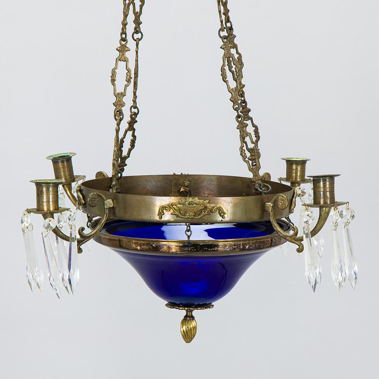 A pendant ceiling lamp, early 20th century.