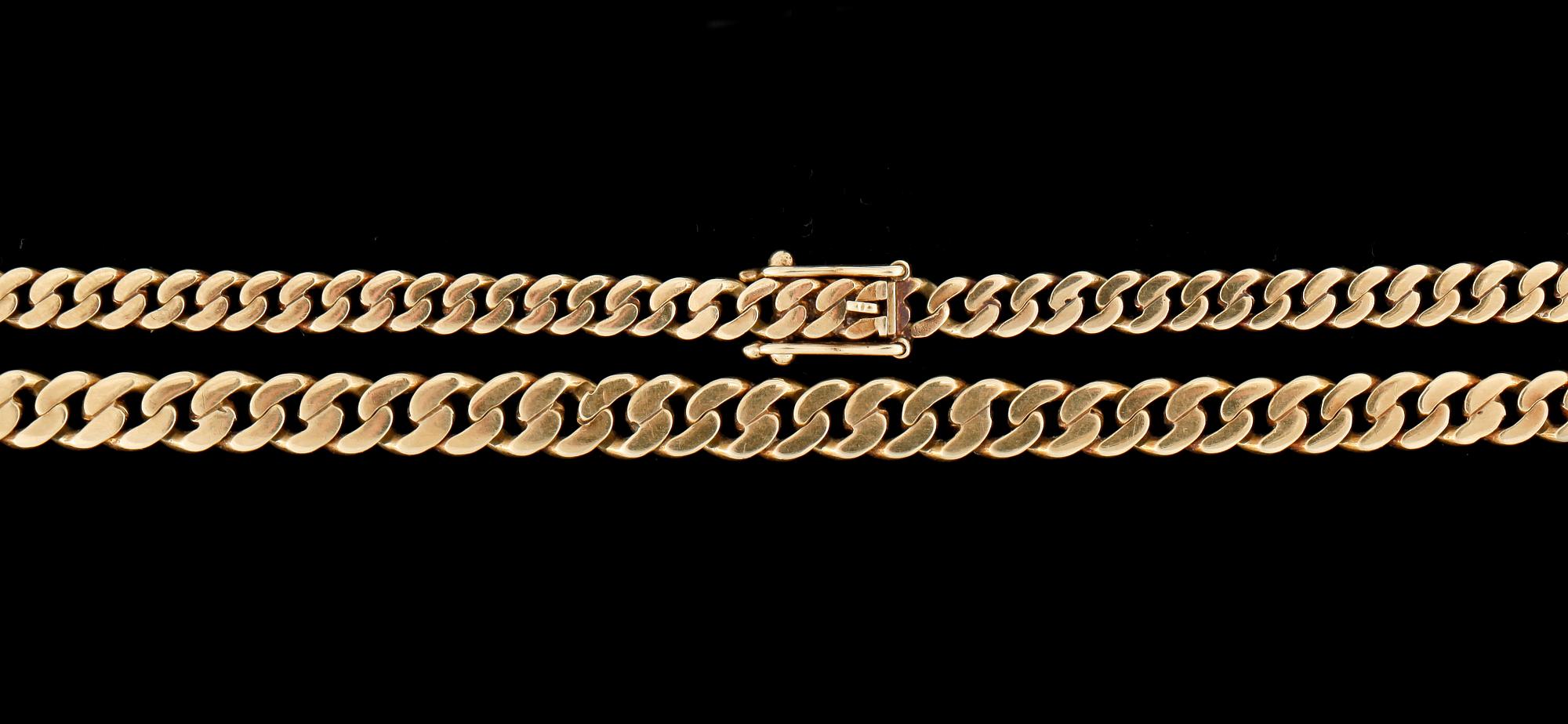HALSKEDJA, guld 14k, 1900-tal. Vikt ca 15 gram.