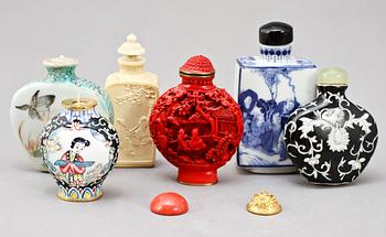 PARTI SNUSFLASKOR, 6 st. Kina 1800/1900-tal.