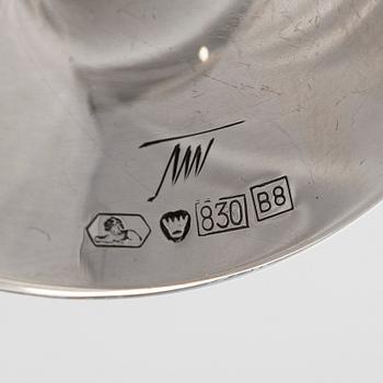 Tapio Wirkkala, A set of four silver candlesticks, "Trumpetti", Kultakeskus, Hämeenlinna 1979 and 1990.