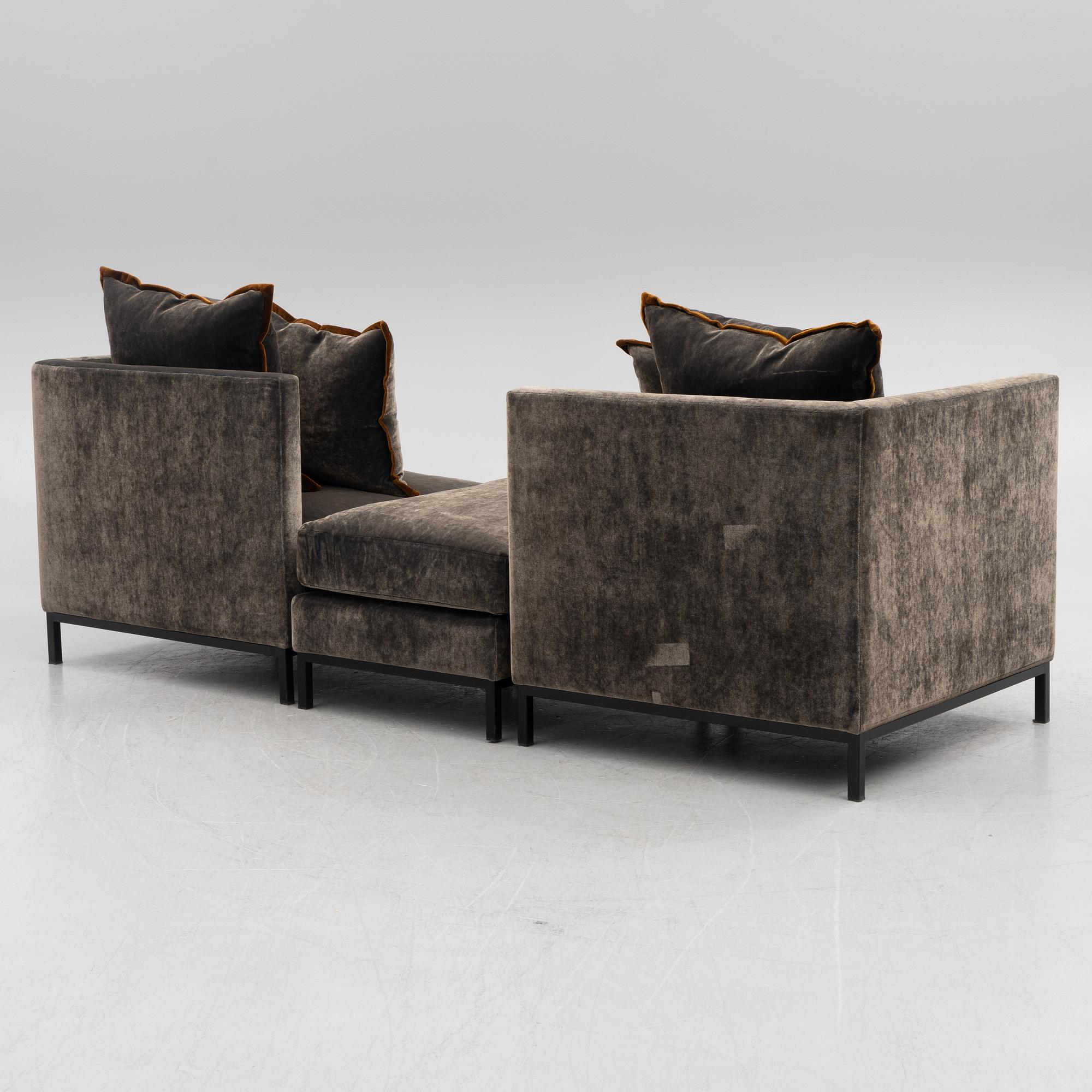 Torill Slettvoll, "Twin", fåtöljer, ett par samt fotpall, Slettvoll.