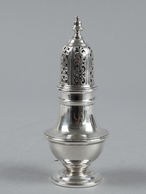 SOCKERRUSKA, silver, Chester, England. 1800/1900-tal. Ca 311 gr.