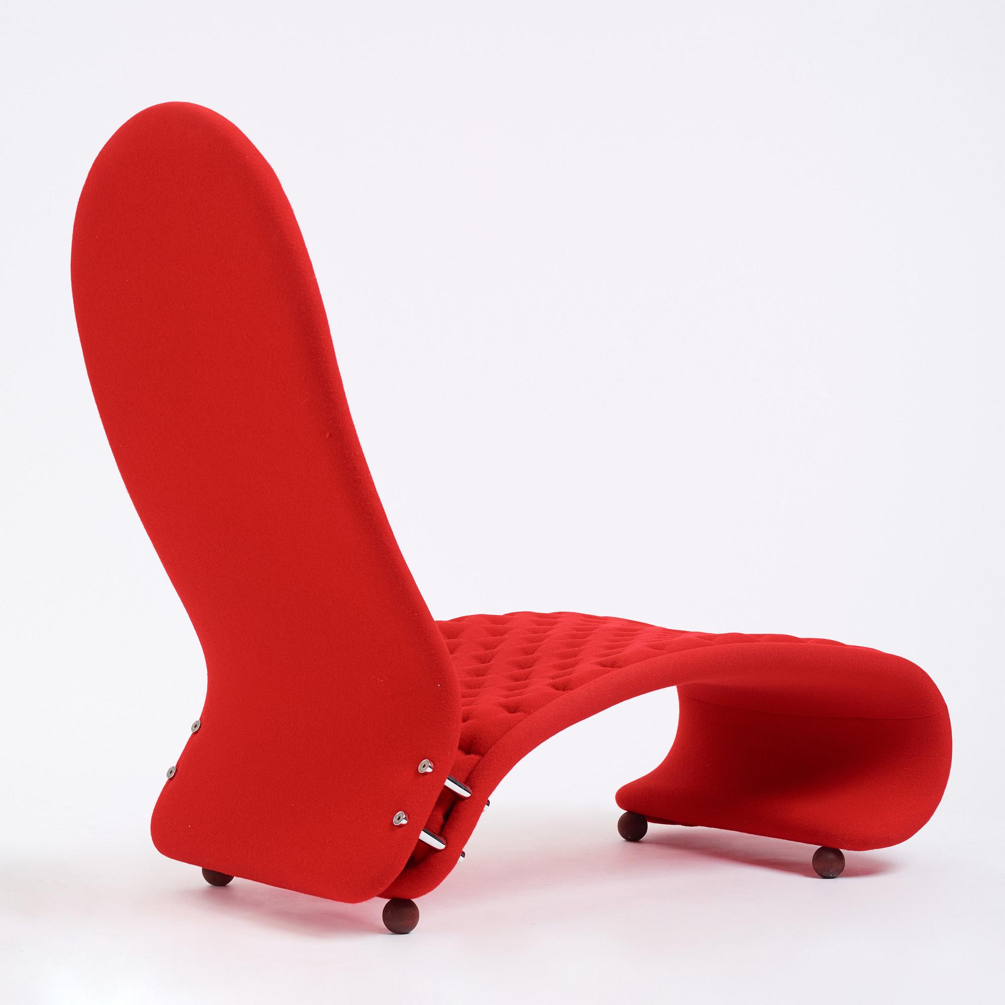 Verner Panton, a high back lounge chair, "System 1-2-3 model K", Fritz Hansen, Denmark, ca 1973.