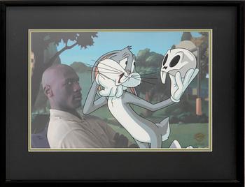 Film cell "To play or not to play" from the movie Space Jam, 1997.