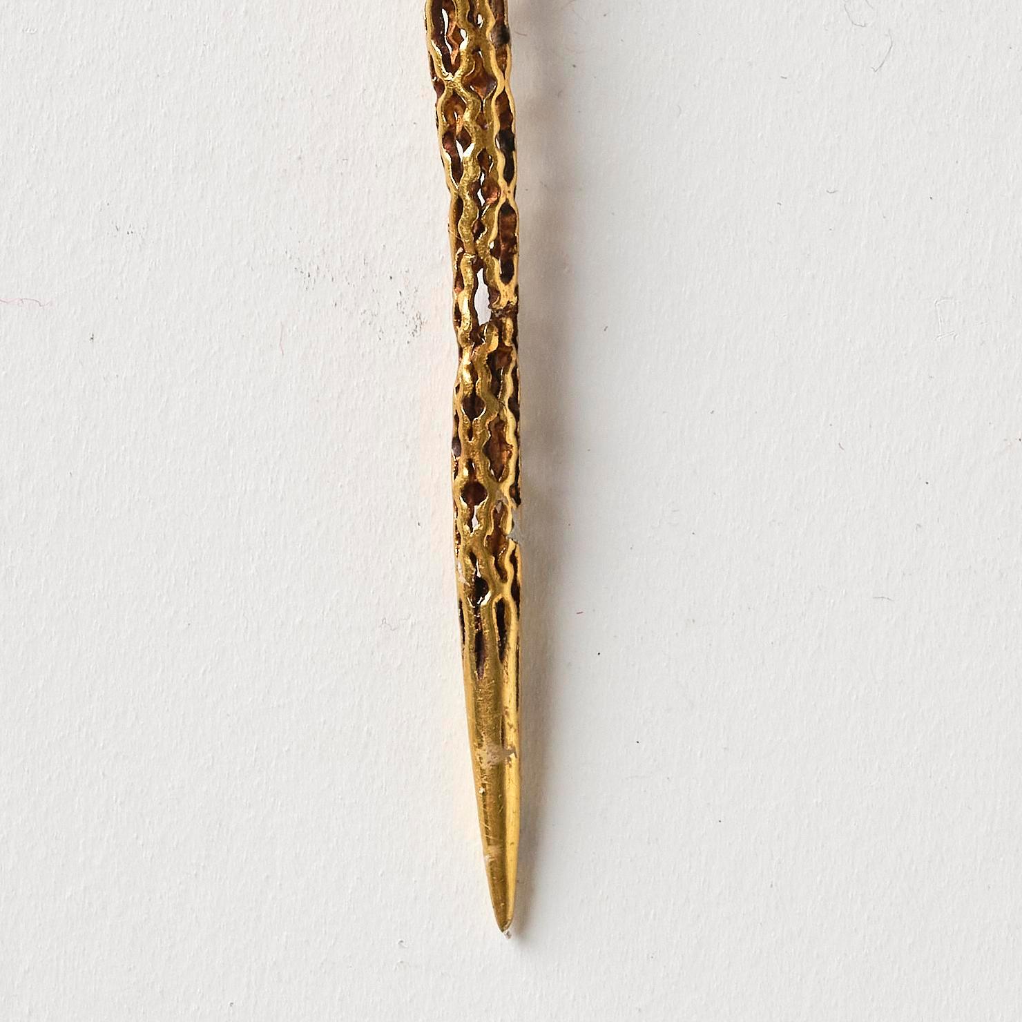 Hårnål, guld. Qingdynastin, Qianlong (1736-95).