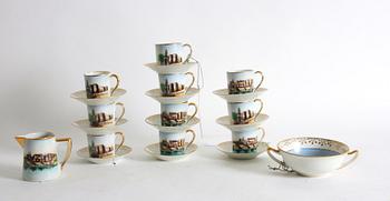 ESPRESSOSERVIS, 12 delar, porslin, Limoges.