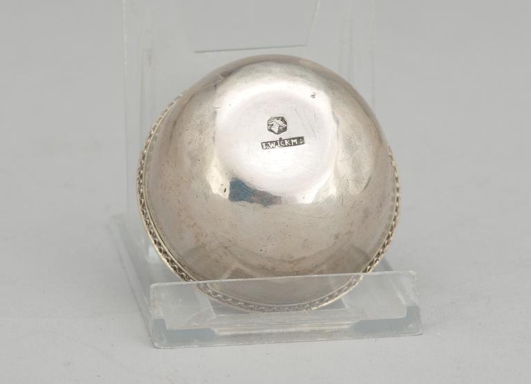 A Swedish 18th century parcel-gilt thumbler, makers mark of Johan Wickman, Hudiksvall (1750-1755 (1758)).