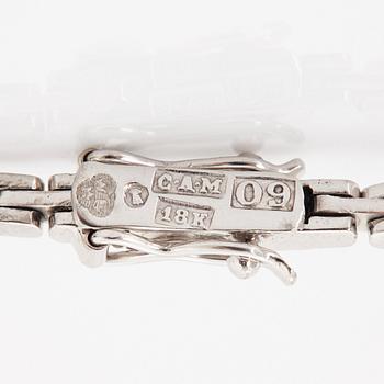 Armband 18K vitguld med runda briljantslipade diamanter.