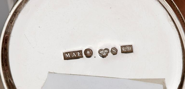 PARTI SILVER, 15 delar, flertal olika tillverkare, bla GAB, sent 1800-tal till 1900-talets första hälft. Tot ca 670 g.